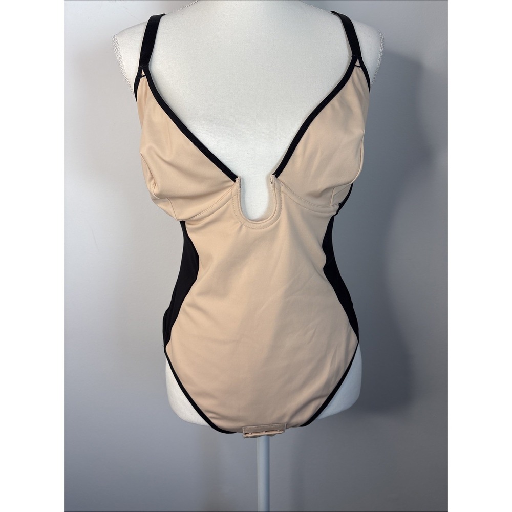 New SHAPELLX XXL Strapless Shapewear Bodysuit U Plunge Corset Thong Underwire